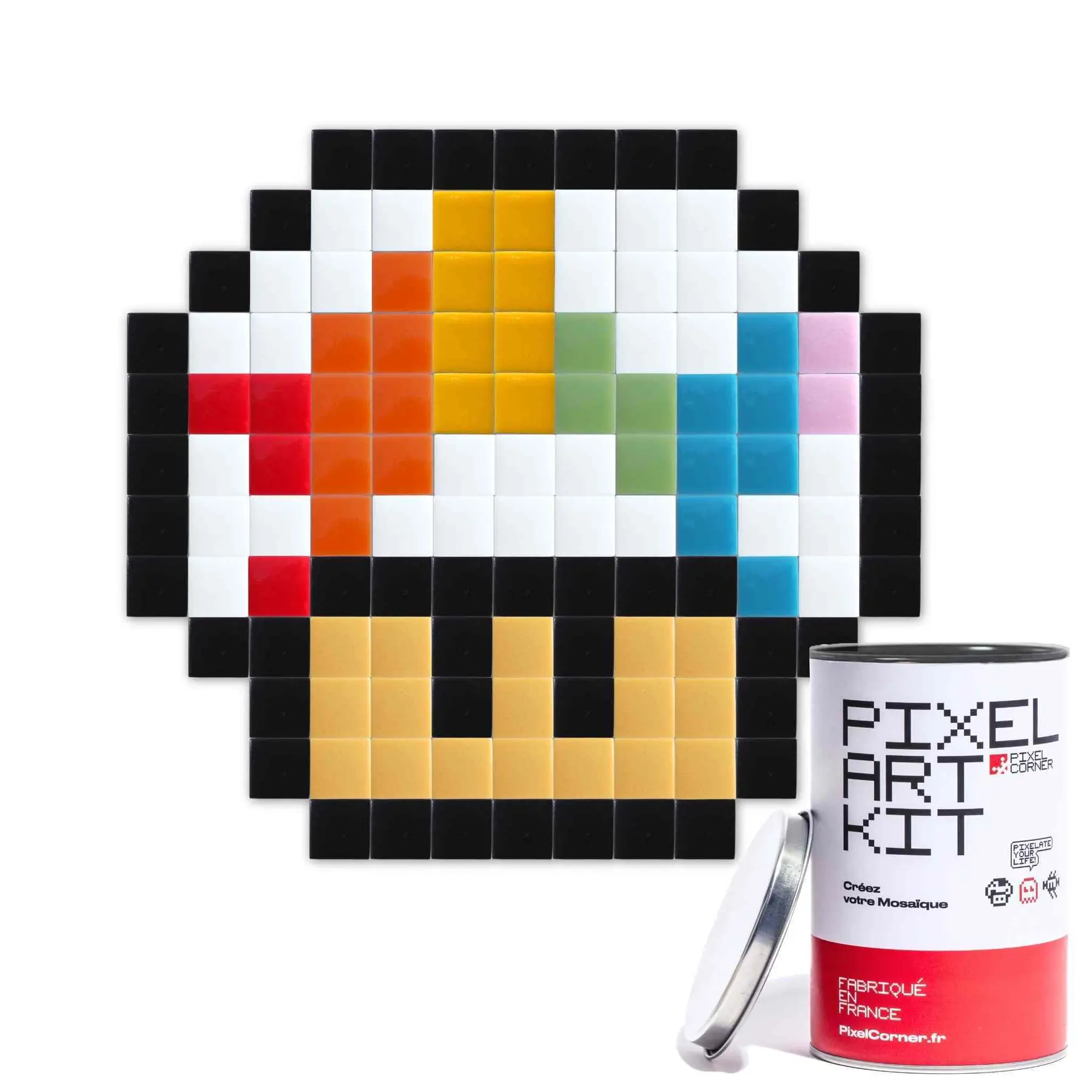 Kit di decorazione Pixel Corner Baby Shroom Rainbow