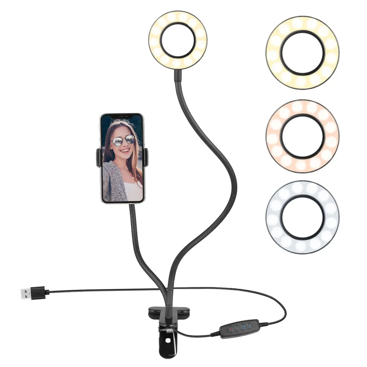 Support per selfie con lampada Platyne