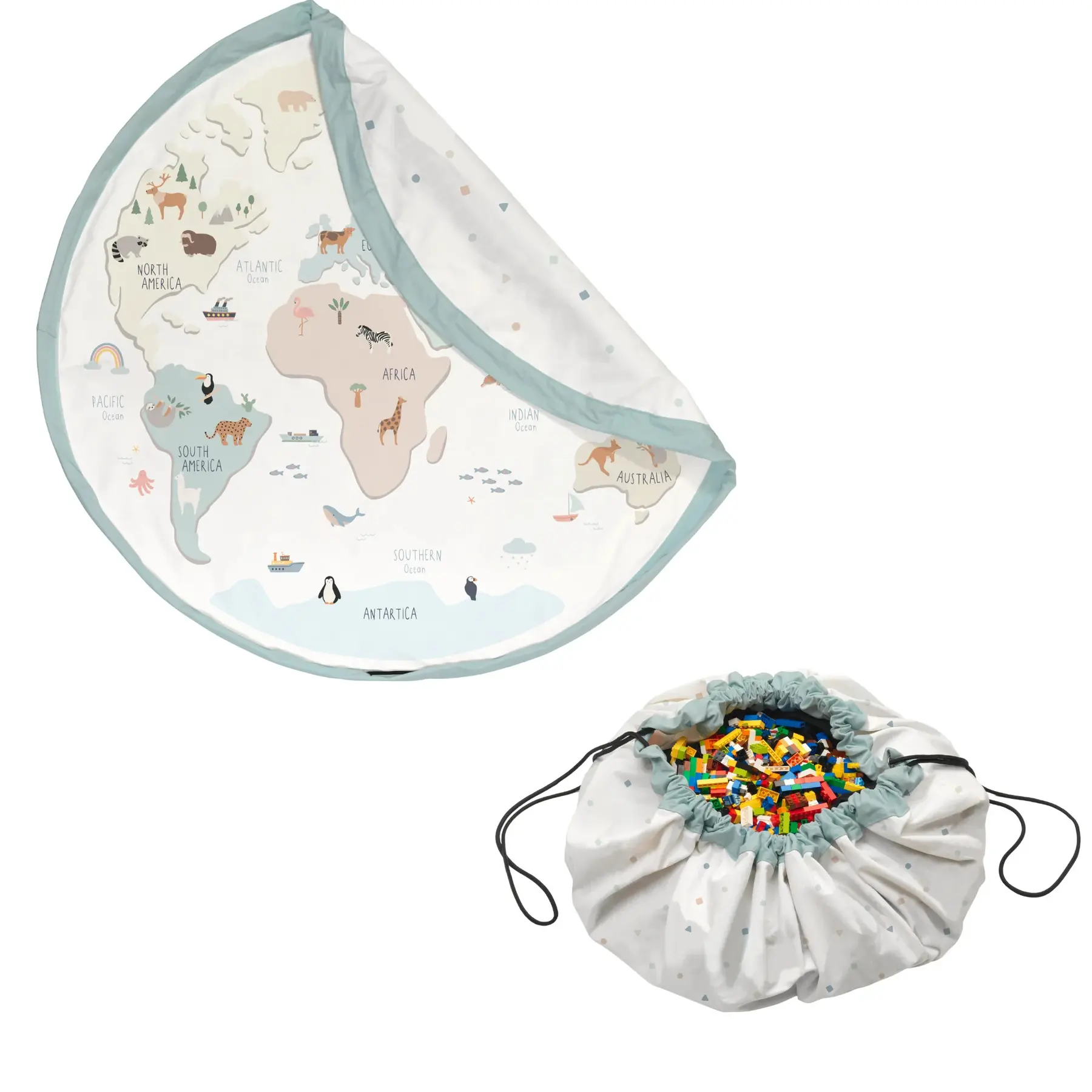 Tapis de jeu et sac de rangement Play&Go Worldmap Colour Tapis de jeu et sac de rangement Play&Go Worldmap Colour