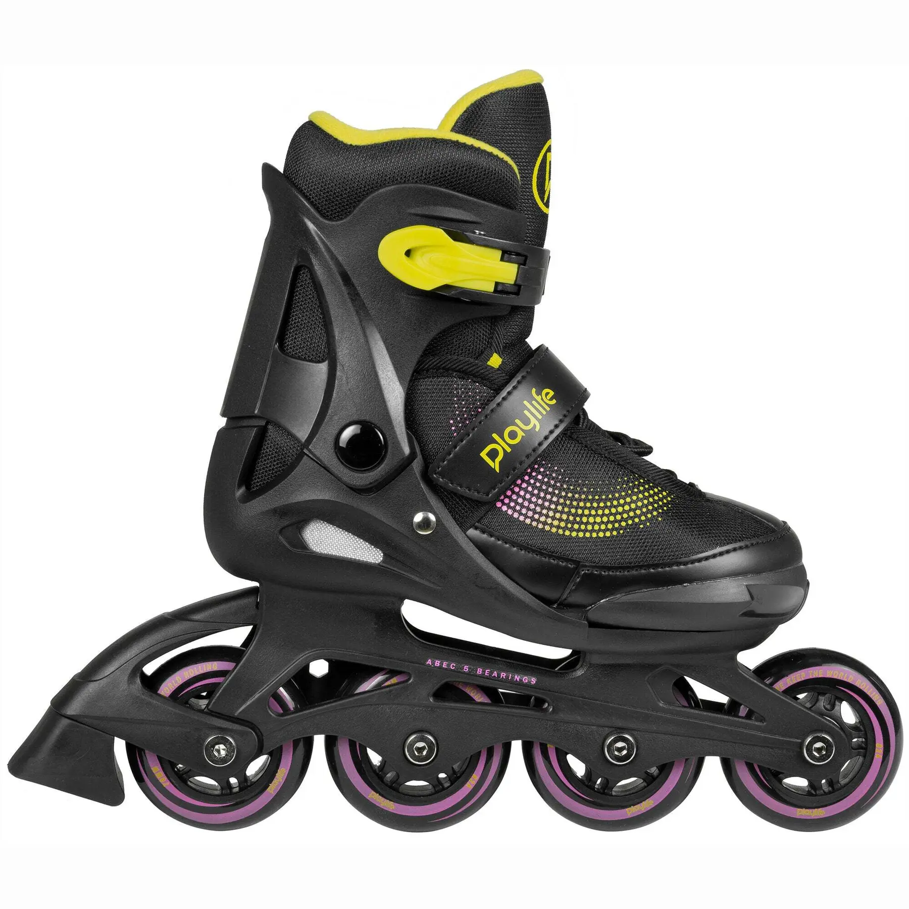Pattini a rotelle freeskate per bambini Playlife Joker Yellow Glow