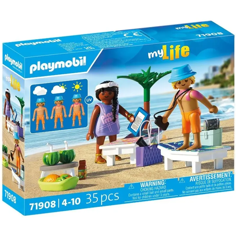 Jeu de simulation Couple Vacanciers + Transats Playmobil Jeu de simulation Couple Vacanciers + Transats Playmobil