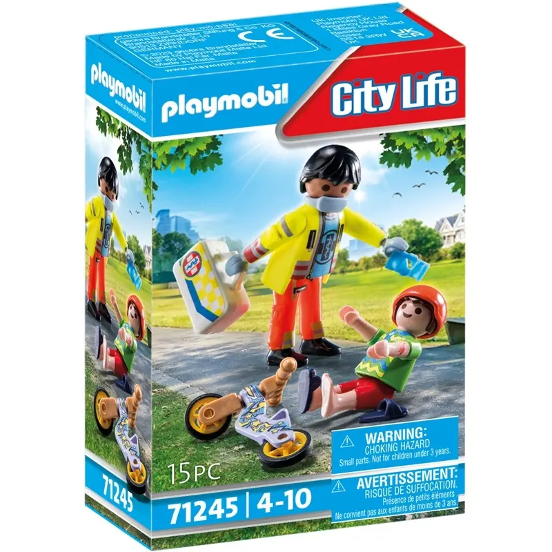 Playmobil Set Di Gioco City Life Paramedico Con Paziente - Immagine 2