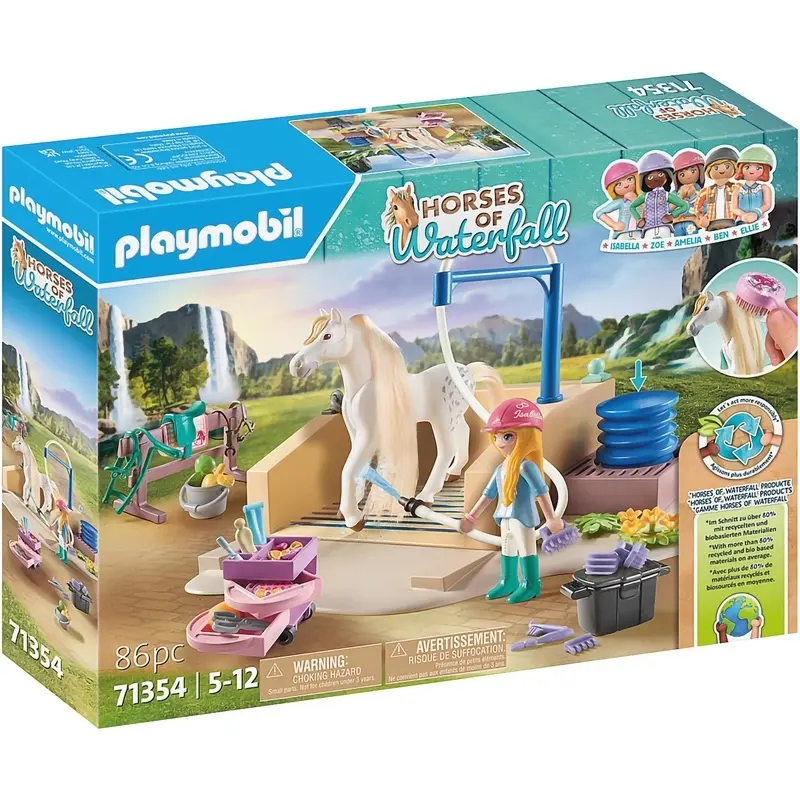 Pferdewäsche-Simulationsspiel Playmobil