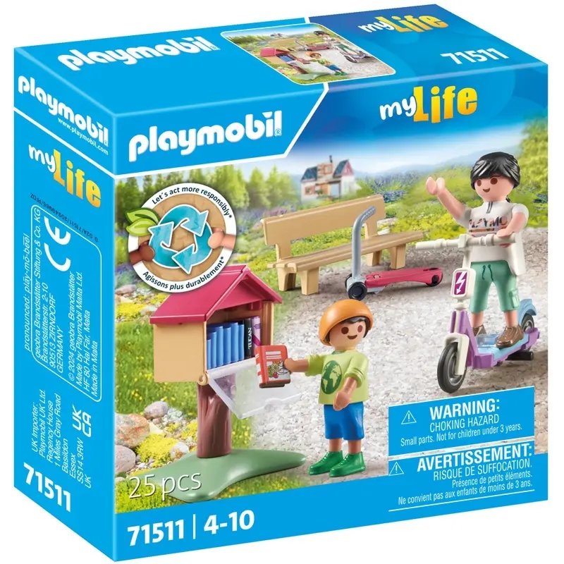 Jeux De Simulation Boite A Livres Et Maman Playmobil-image