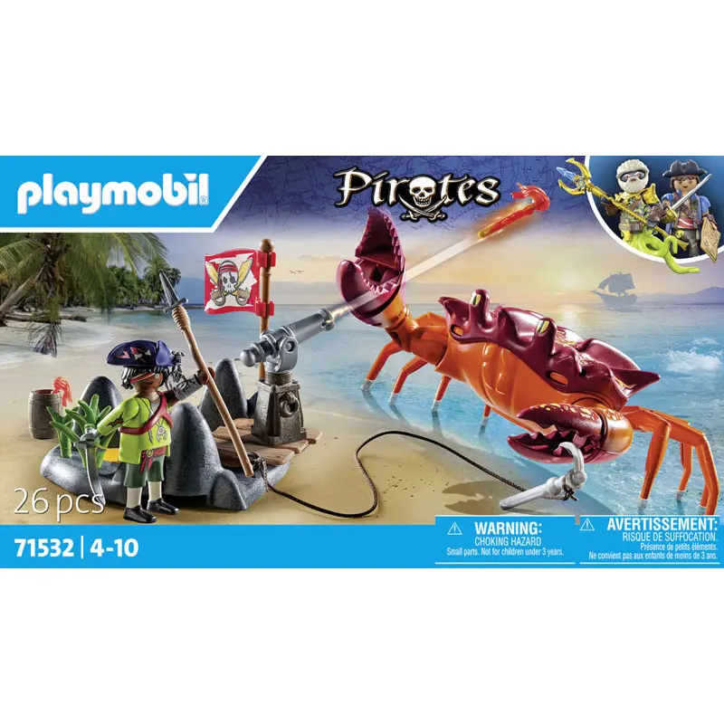 Jeux de simulation pirate et crabe geant Playmobil