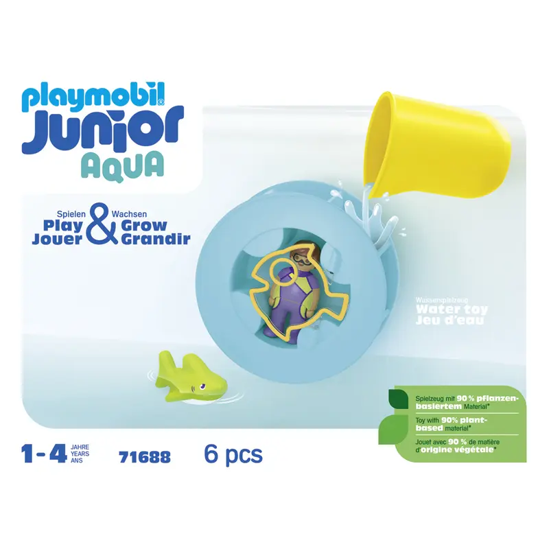 Jeux de simulation roue aquatique et bébé requin Playmobil