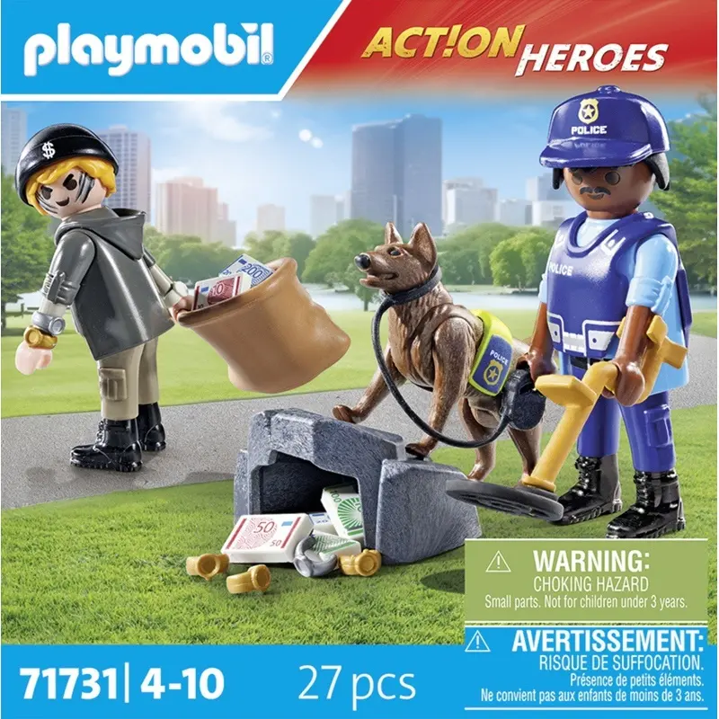 Polizeisimulationsspiel Hund und Dieb Playmobil