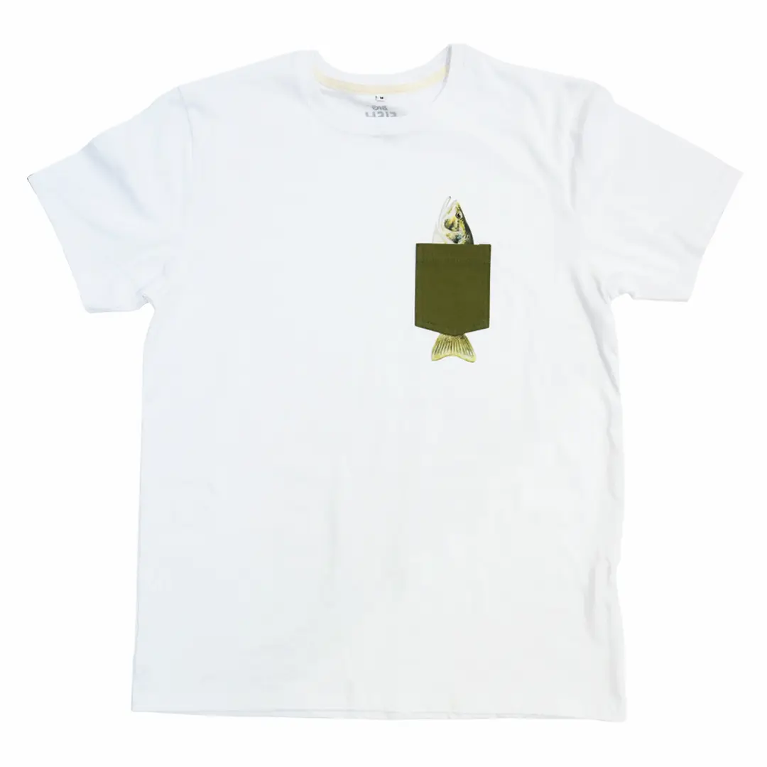 T-shirt Pocket Black Bass Big Fish