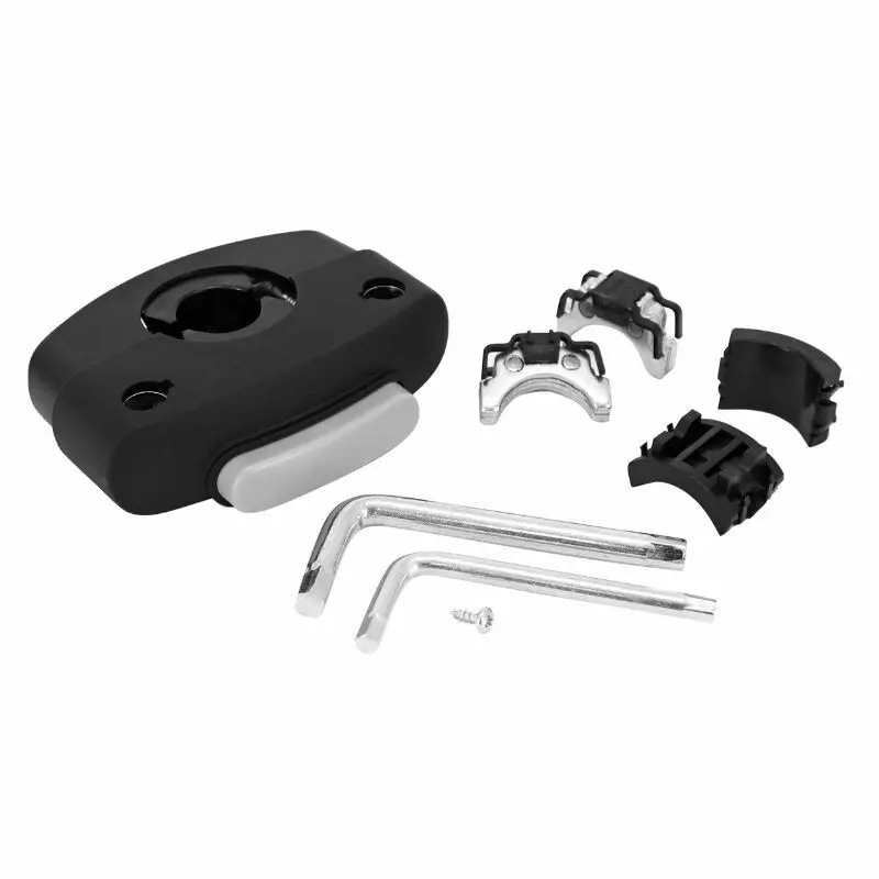 Befestigung des Adapters für die Babyschale des Mini-Vordersitzes am Steuerrohr mit Distanzstücken - compatible bildschirm Polisport Guppy 30806