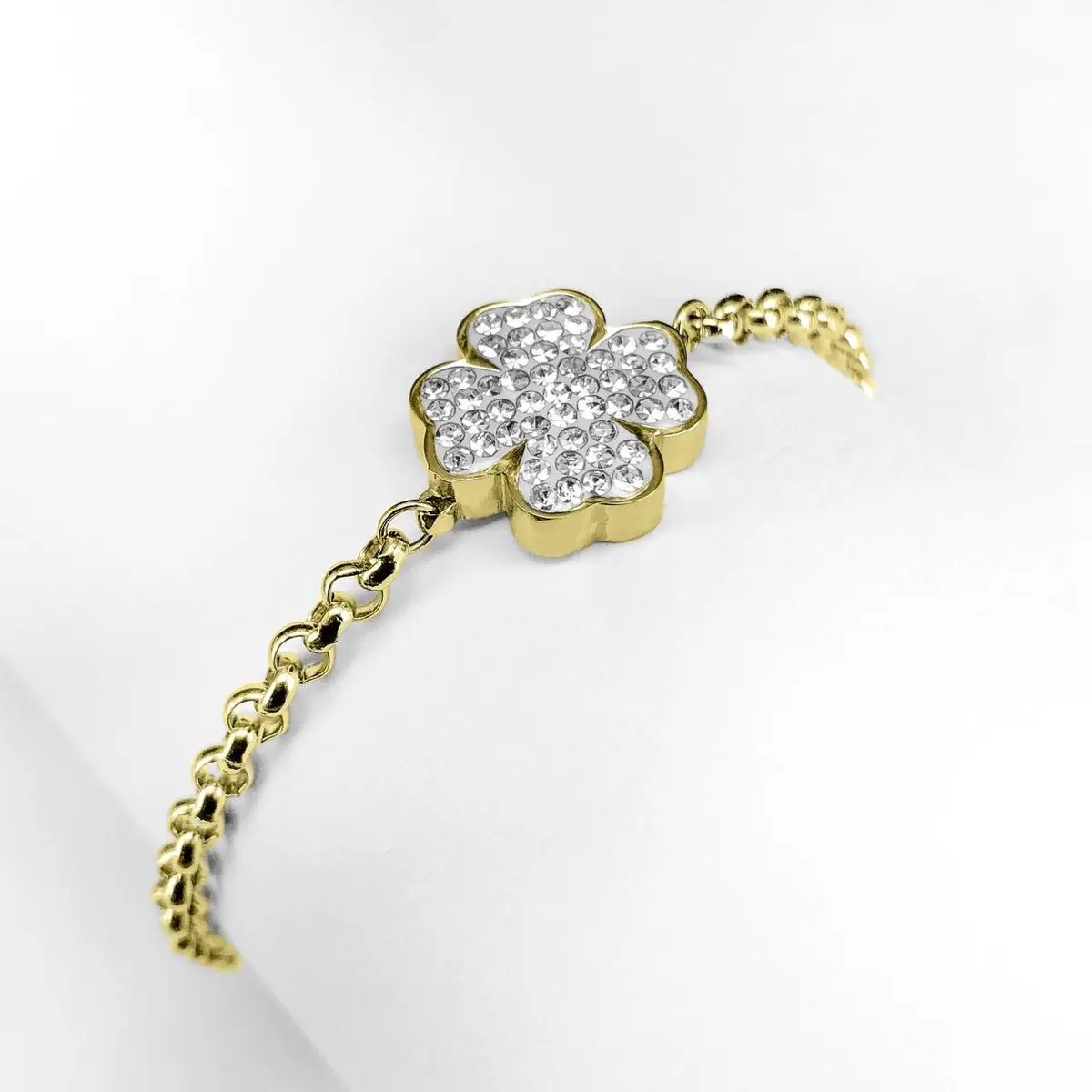 Bracciale da donna a trifoglio con pietre Ponytail & Co