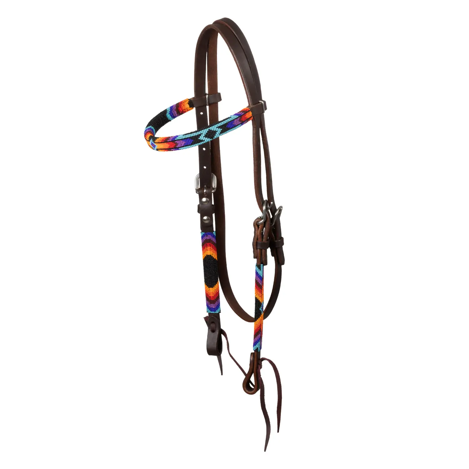 Western Riding Bridle with Bead Pool's Serape