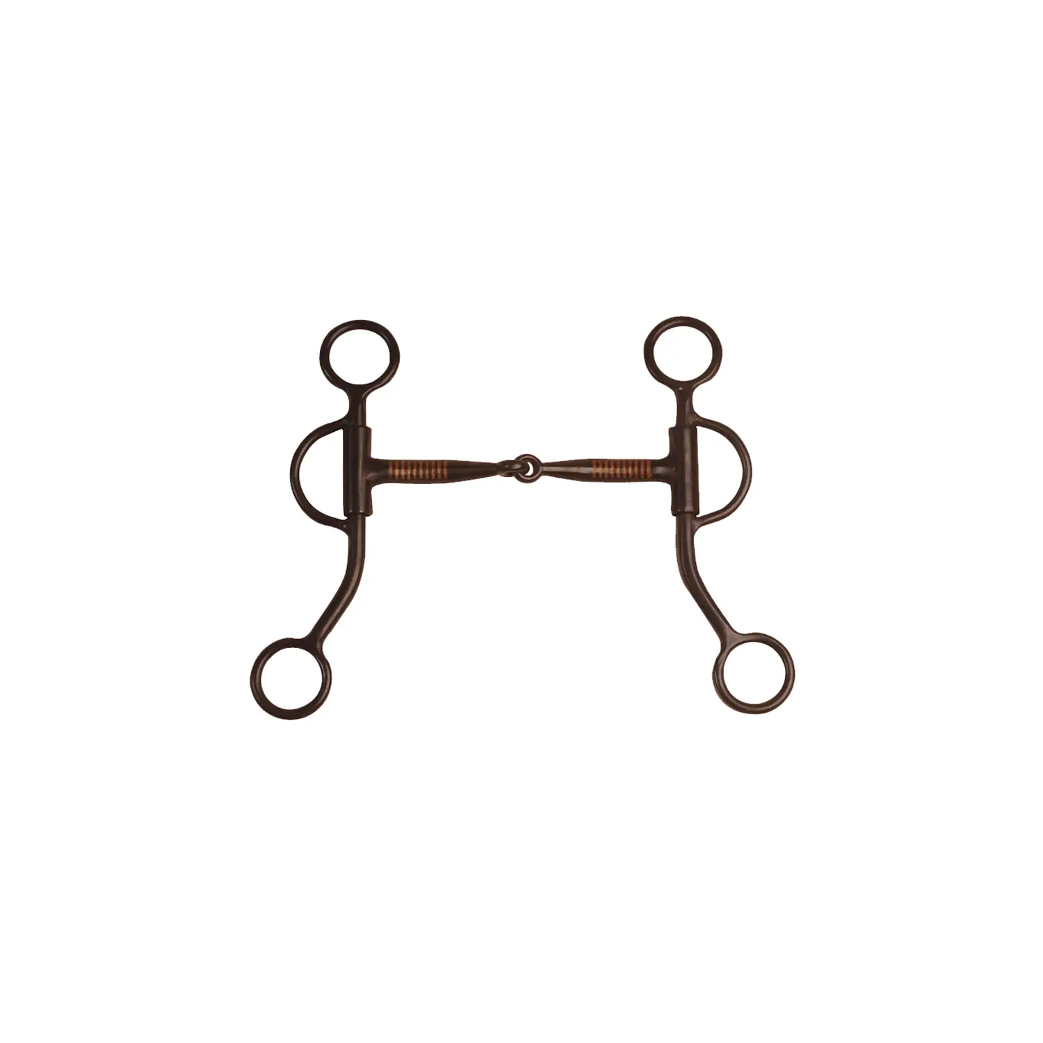 Mors western snaffle pour cheval incrustés en cuivre Pool's
