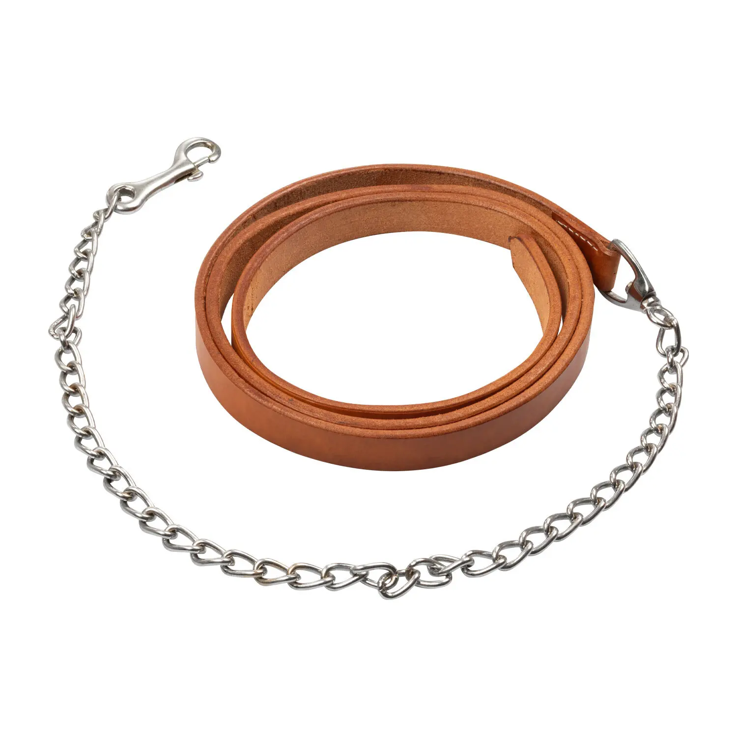 Leather riding reins with chain Pool's