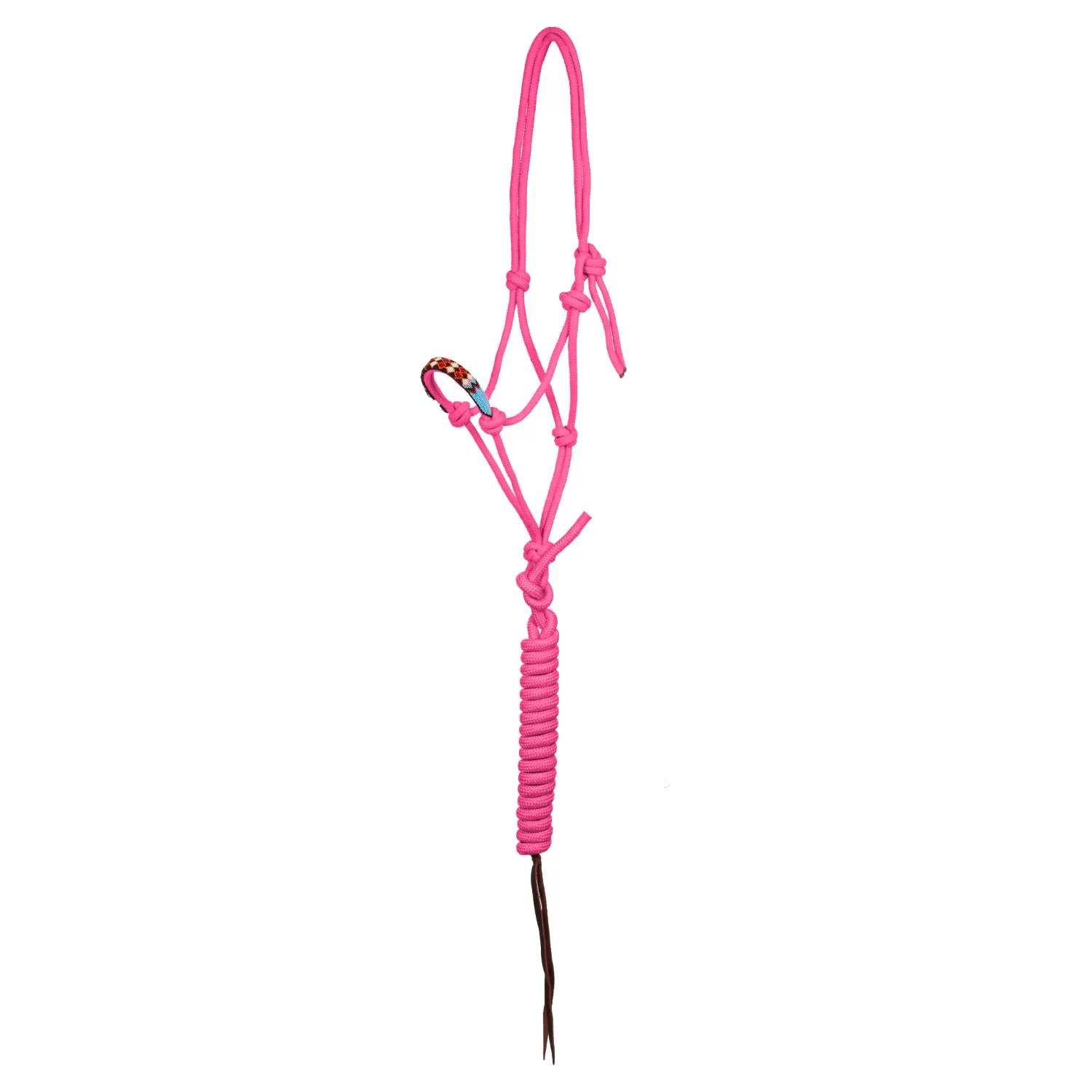 Beaded knot lead rope horse halter with lead Pool's