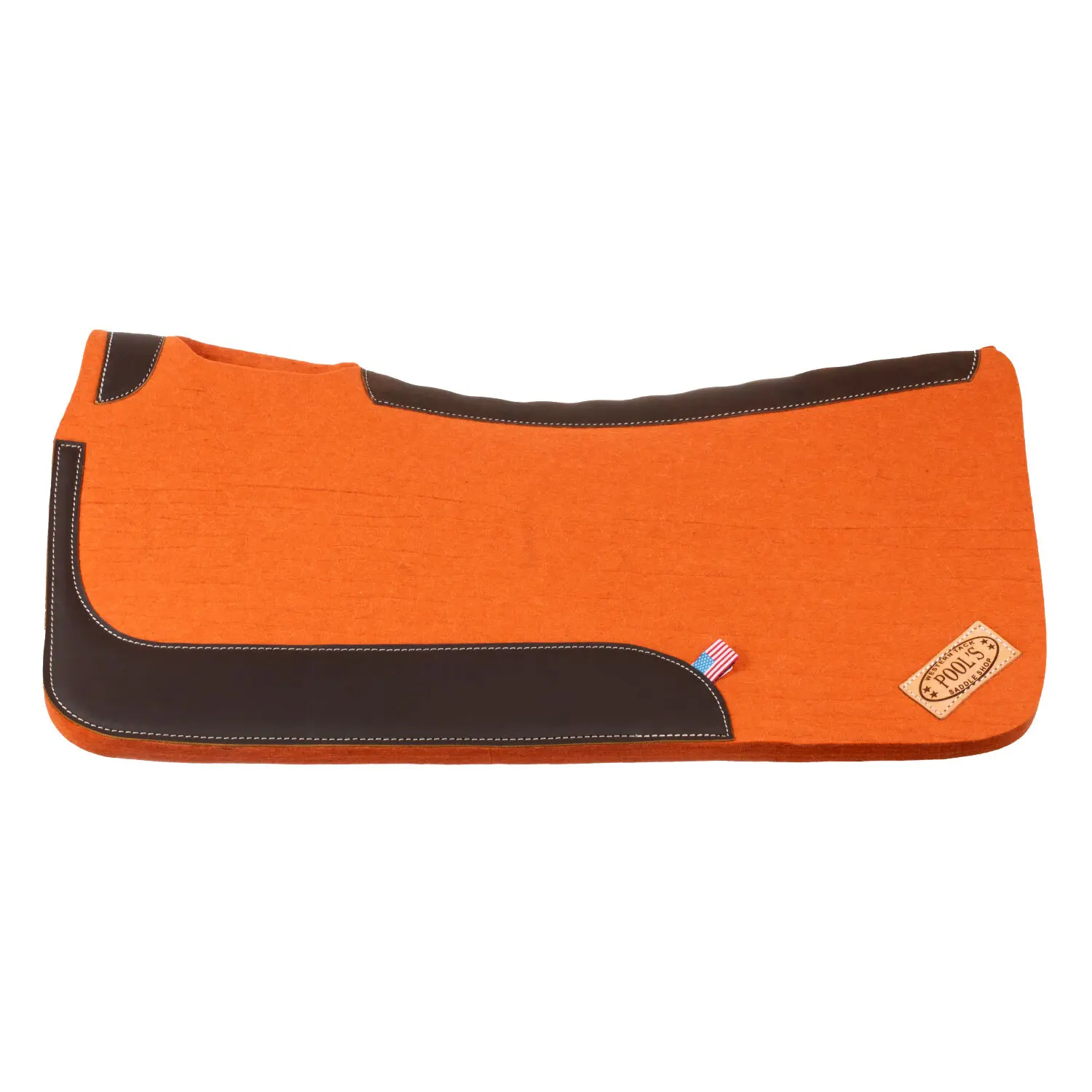 Western saddle pad for horse made of felt with leather reinforcement Pool's