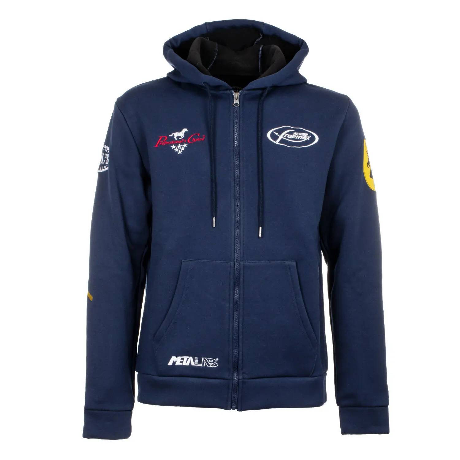 Felpa da equitazione con cappuccio Full zip multilogo Pool's