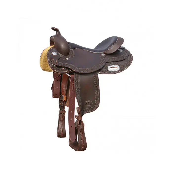 Leather western saddle for horse Pool's Regular Skirt 1010