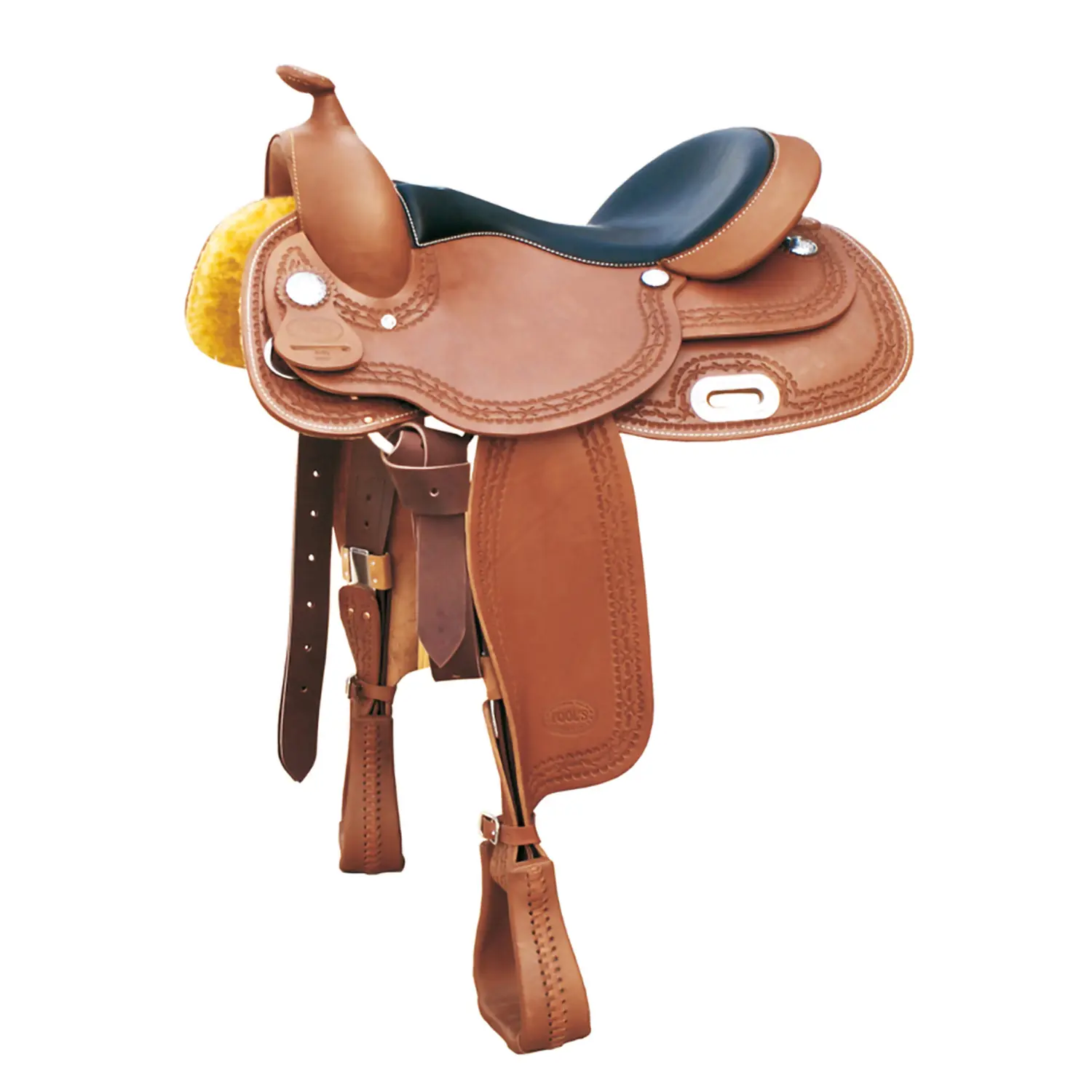 Western-Sattel aus Leder für Pferde Pool's Regular Skirt 1010