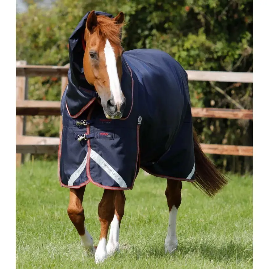 Coperta per cavalli da esterno Premier Equine Titan Trio con copertura per il collo