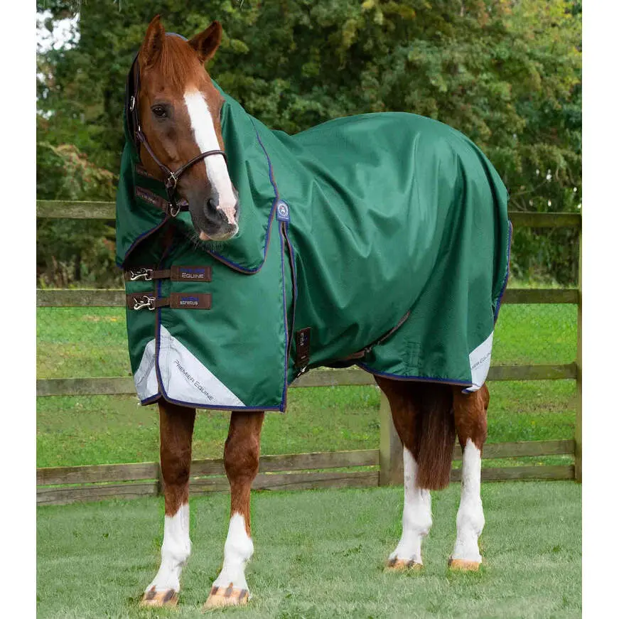 Coperta da esterno per cavalli con copricollo Premier Equine Akoni Stratus 0g