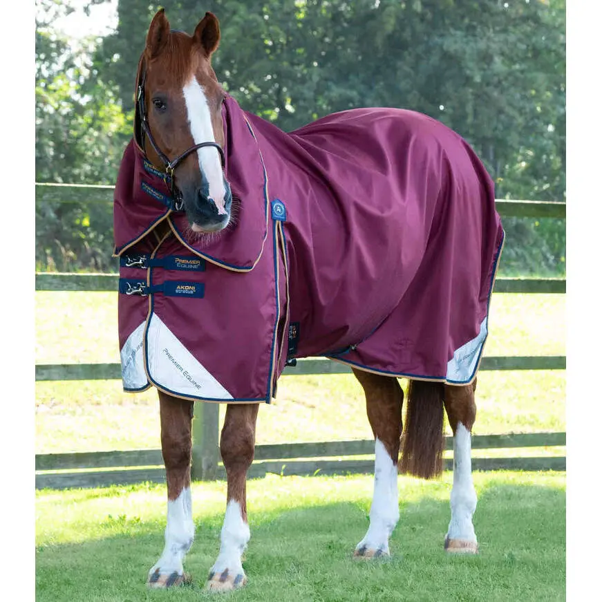 Coperta da esterno per cavalli con copricollo Premier Equine Akoni Stratus 0g