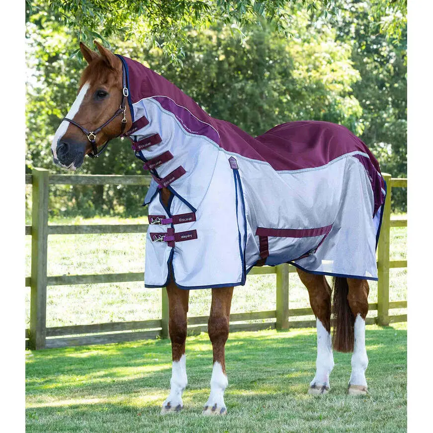 Coperta antimosche per cavalli con cinghie addizionali Premier Equine Buster Stay-Dry Super Lite
