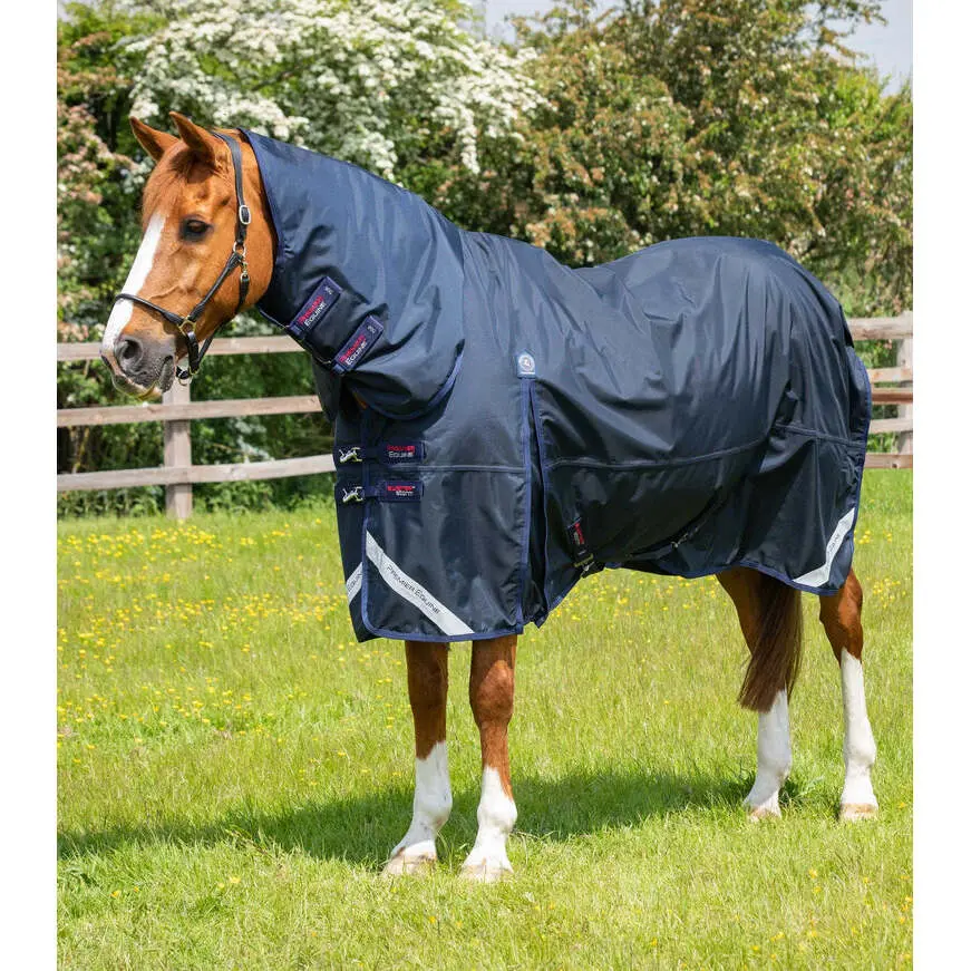 Waterproof outdoor horse blanket with neck cover Premier Equine Buster Storm Classic 90 g