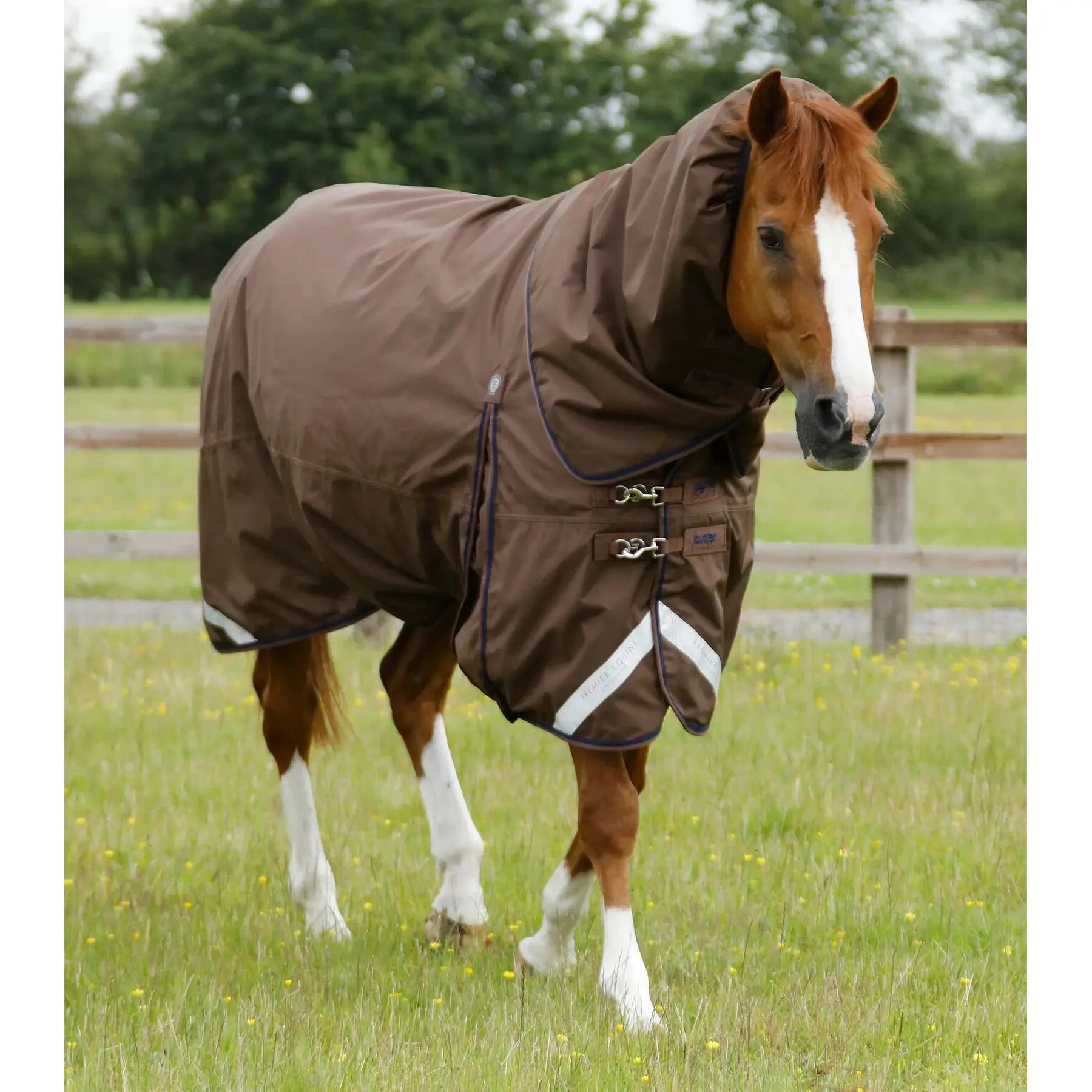 Coperta impermeabile per cavalli con copricollo Premier Equine Buster 400 g