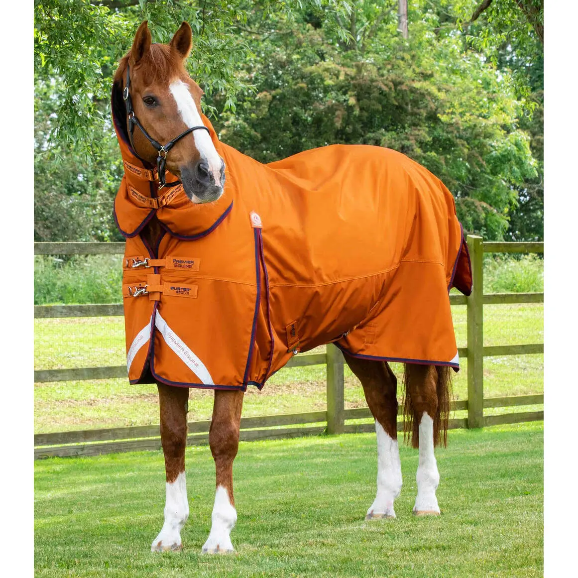 Coperta impermeabile per cavalli con copricollo Premier Equine Buster Combo 200g