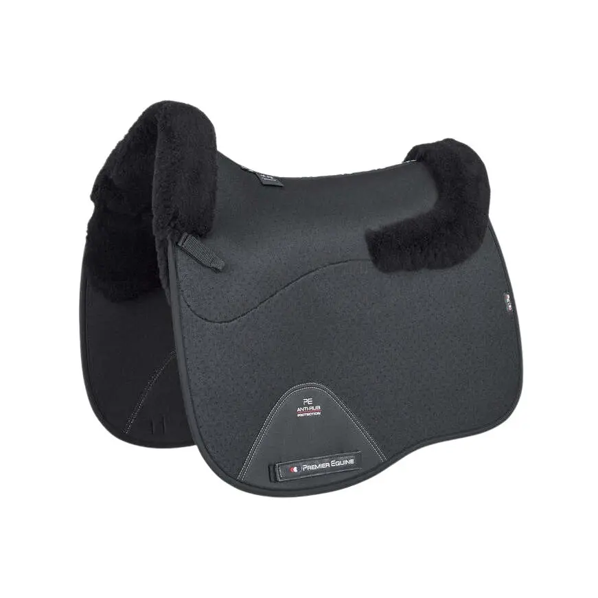 Anti-shock merino wool dressage saddle pad Premier Equine CC Air-Tech Square