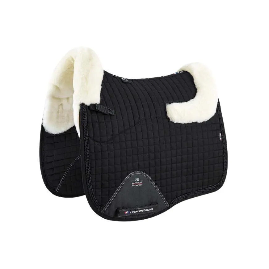 Merino wool dressage saddle pad for horses Premier Equine Capella CC Square