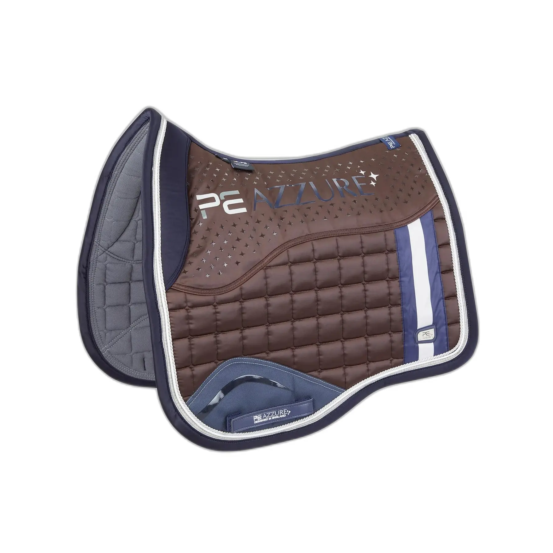 Anti-slip horse Dressage saddle pad, satin Premier Equine Azzure