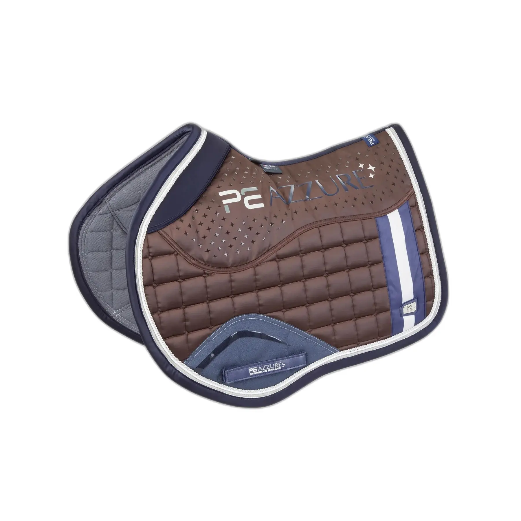 Anti-slip satin saddle pad for horses Premier Equine Azzure