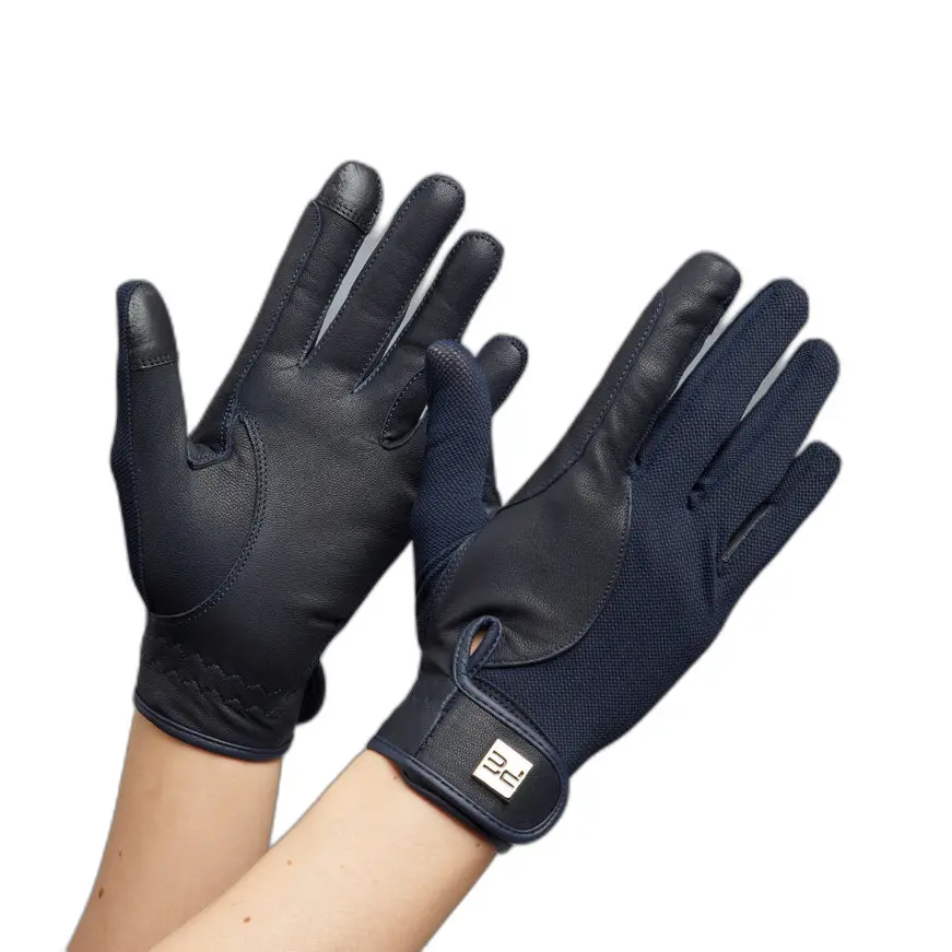 Leather and mesh riding gloves Premier Equine Bordoni