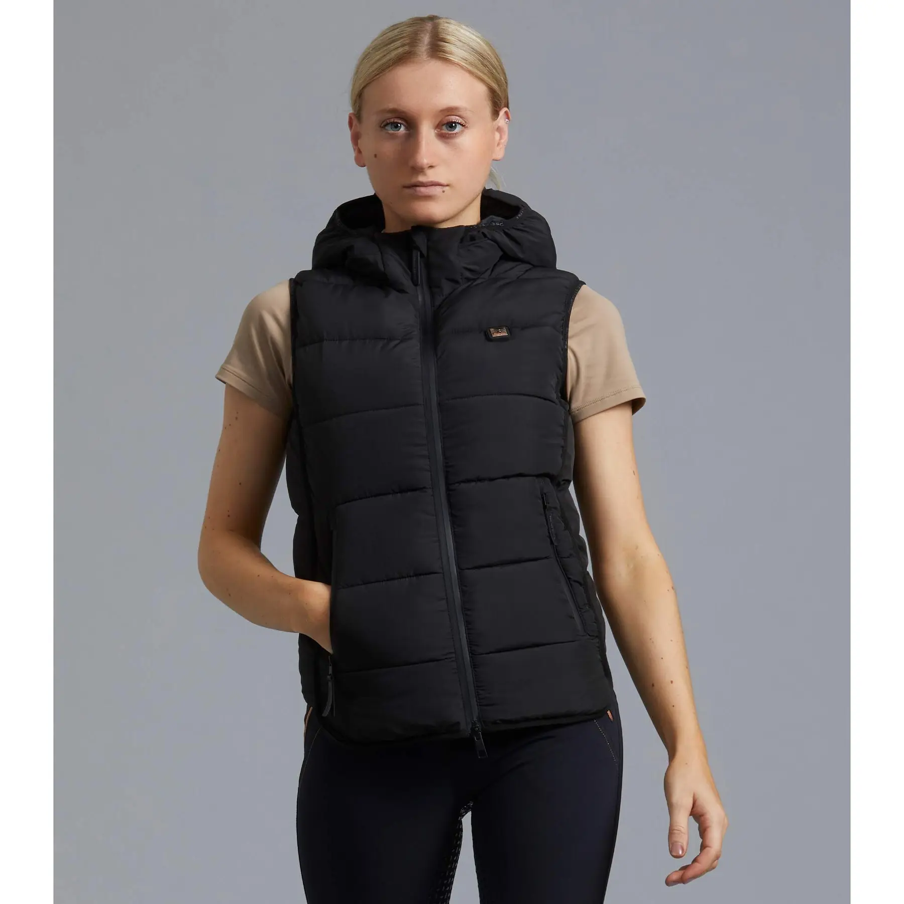 Damen Steppweste mit Kapuze Premier Equine Pavoni