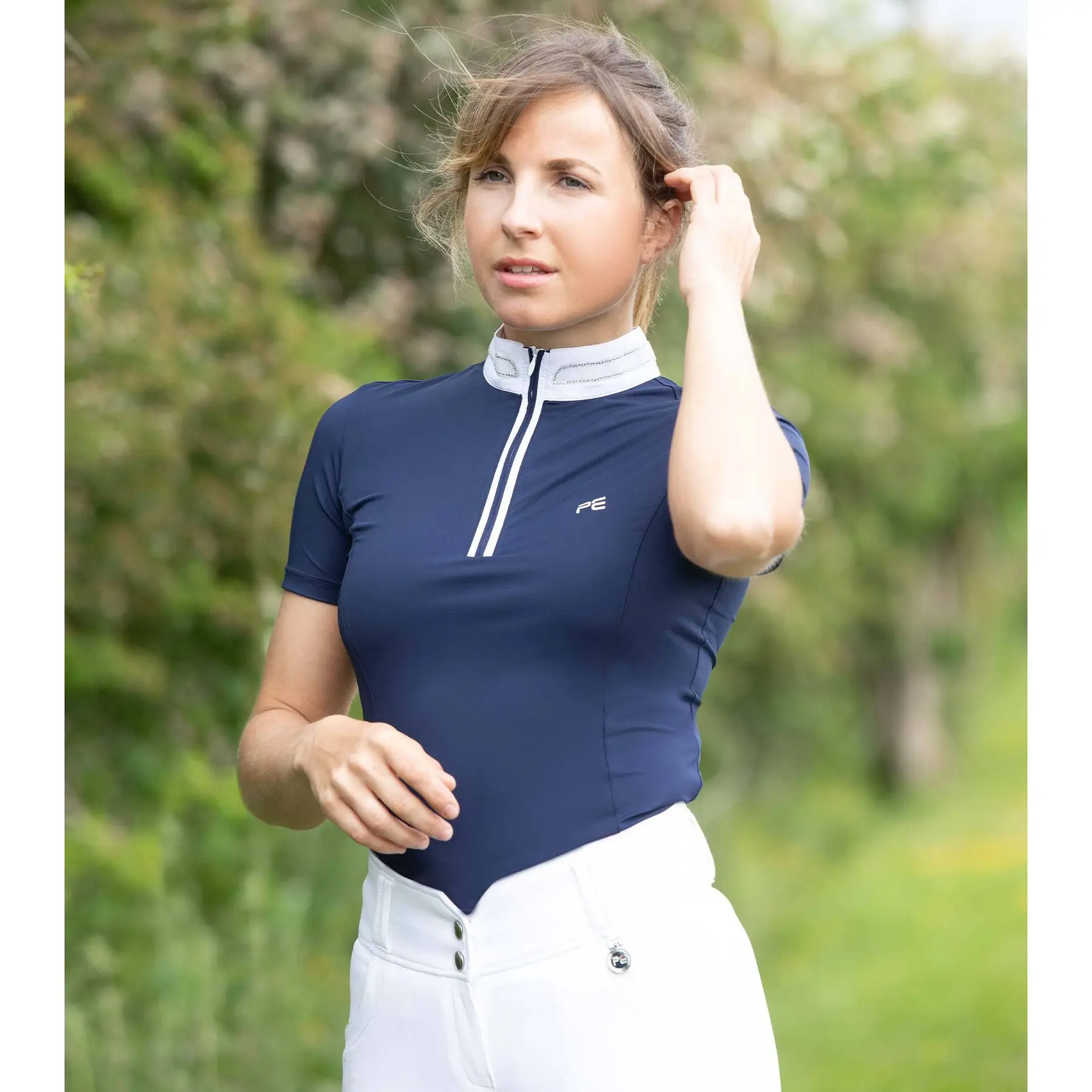 Women's competition polo shirt Premier Equine Maria Diamante