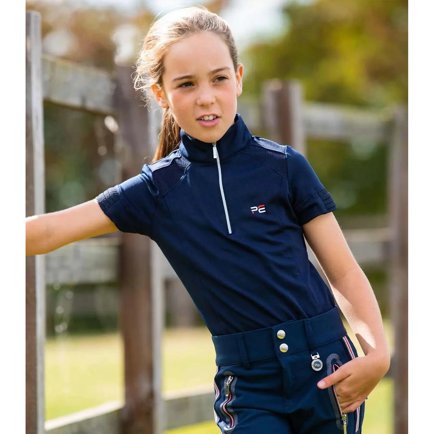 Technical riding shirt for girls Premier Equine Mini Remisa