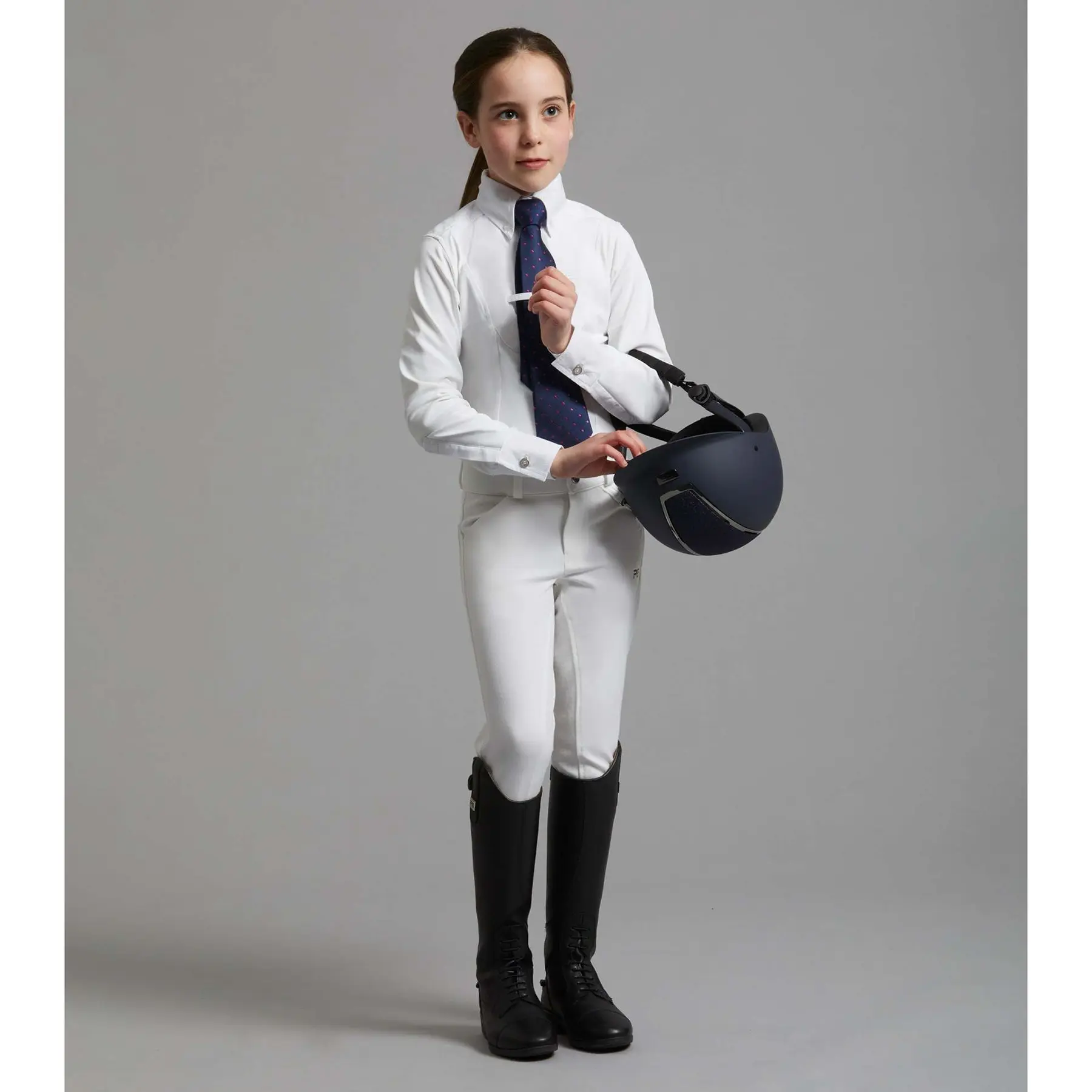 Camicia da equitazione da competizione per bambina Premier Equine Tessa