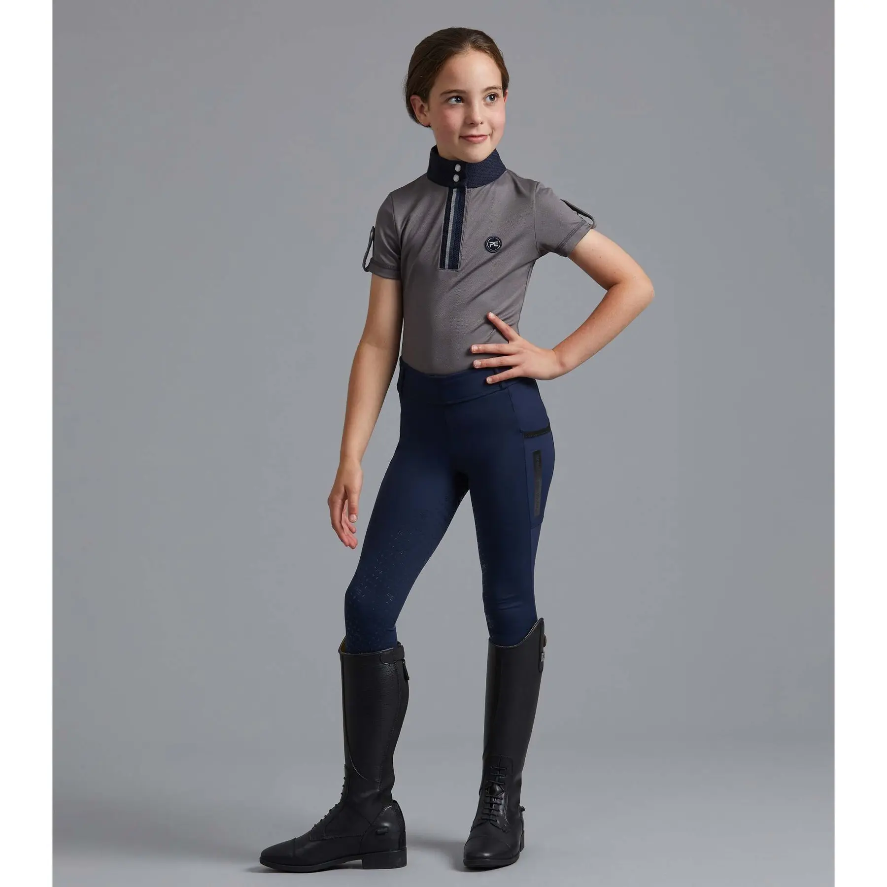 Girls' full grip riding leggings Premier Equine Concerto