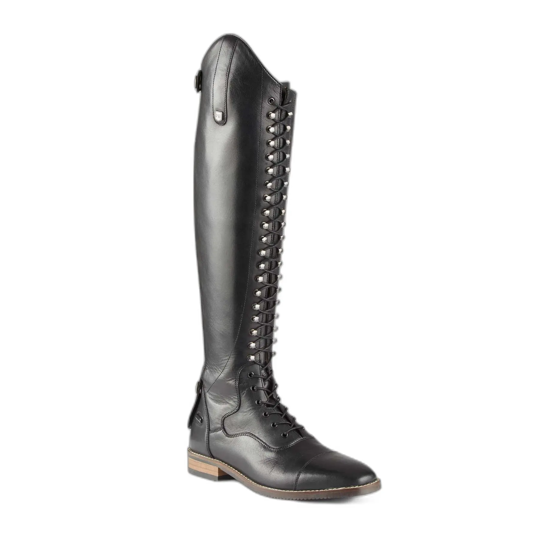 Women's lace-up leather riding boots Premier Equine Maurizia Wide Large