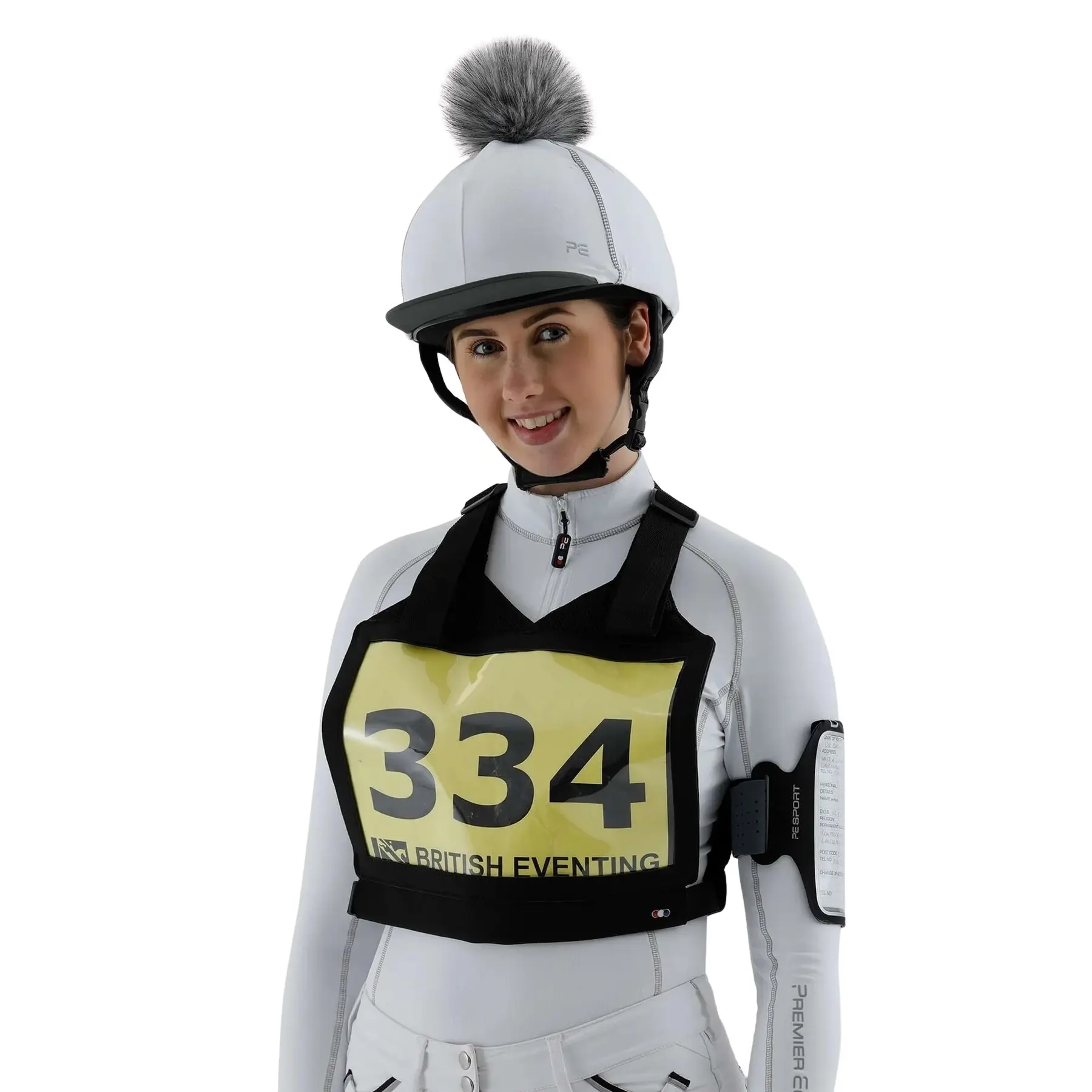 Pettorale da competizione in neoprene con numero regolabile Premier Equine