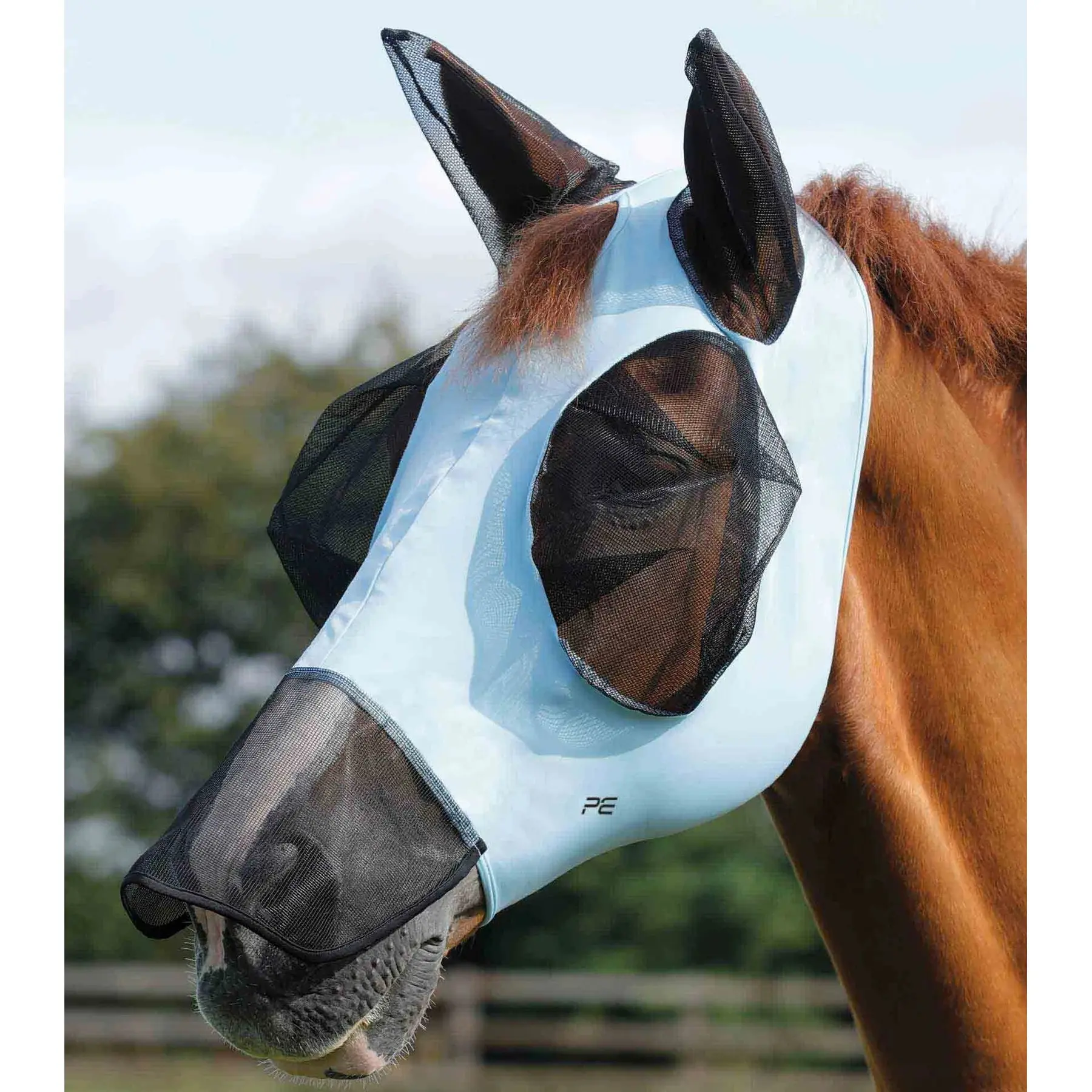 Maschera antimosche per cavalli Premier Equine Comfort Tech Xtra Lycra
