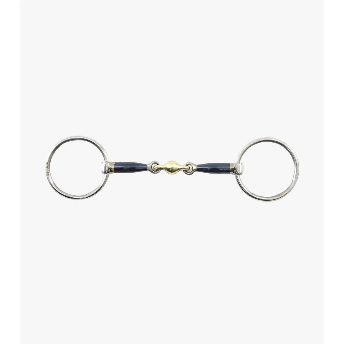 2 ring blue iron bit with alloy rhombus for horses Premier Equine Sweet Iron