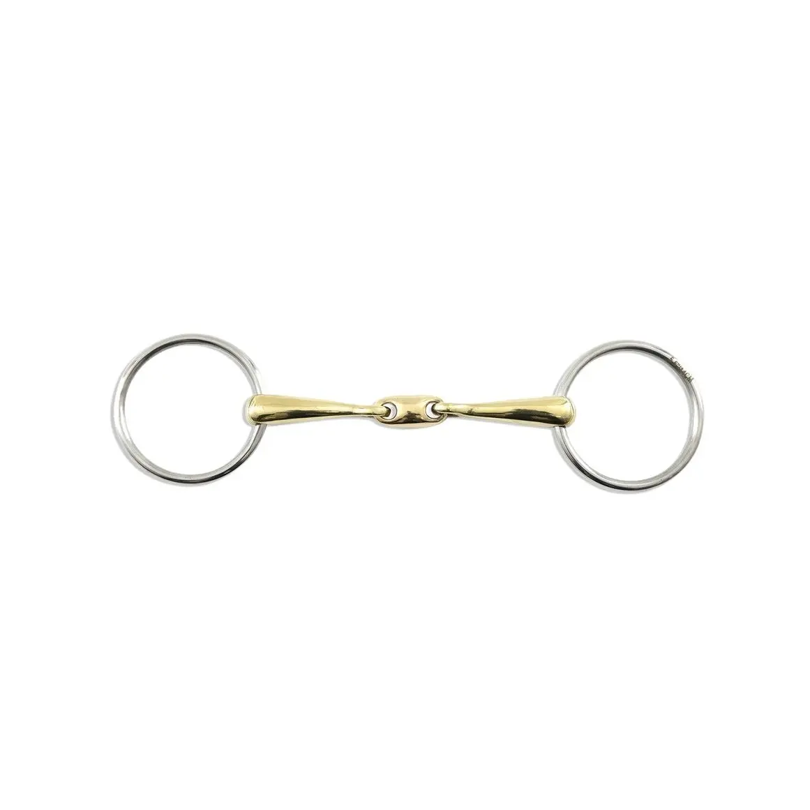 Brass olive bit for horses Premier Equine