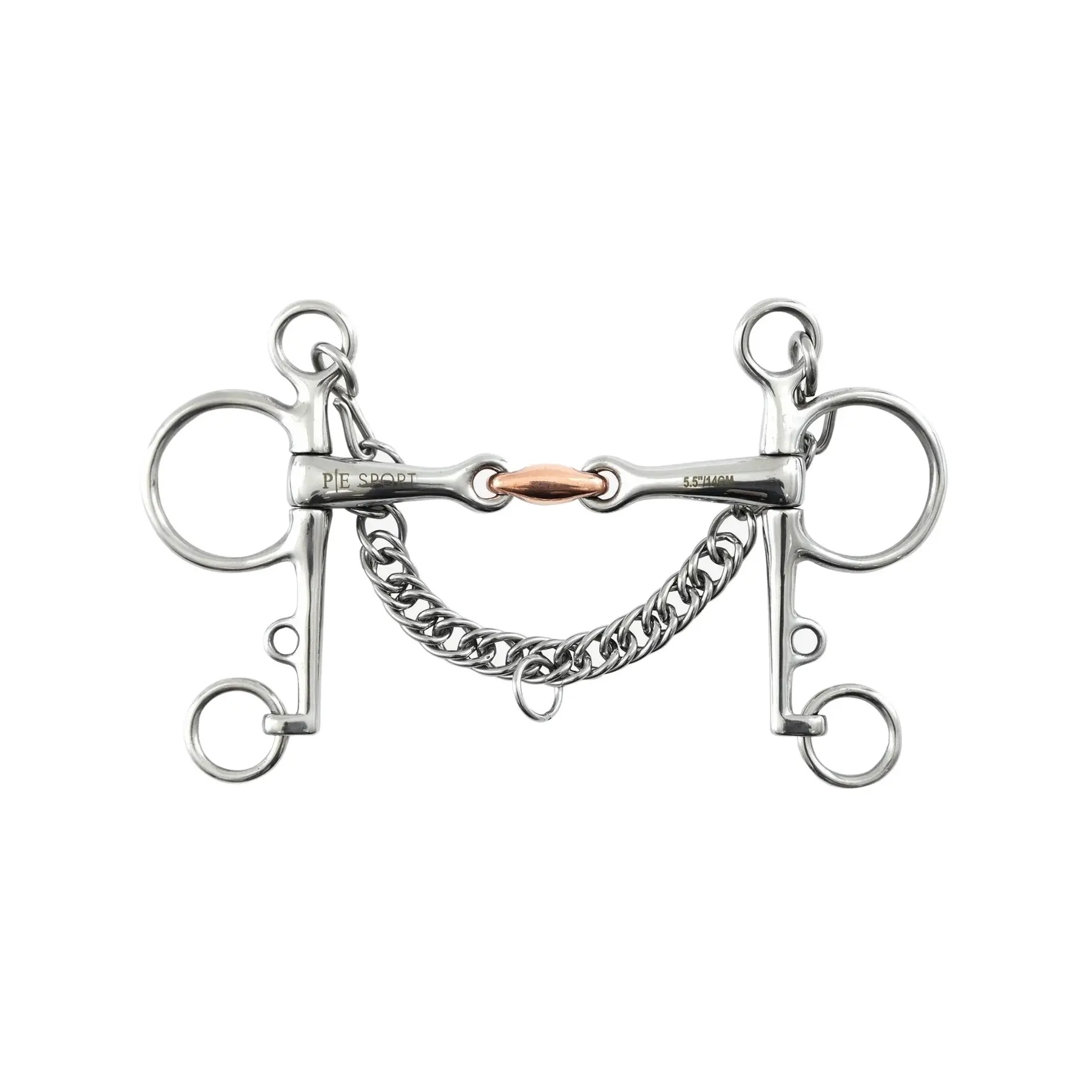 Pelham for horse double break with copper pellet Premier Equine
