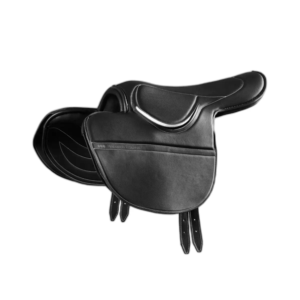 Leather saddle for horse with half tree Premier Equine Racing