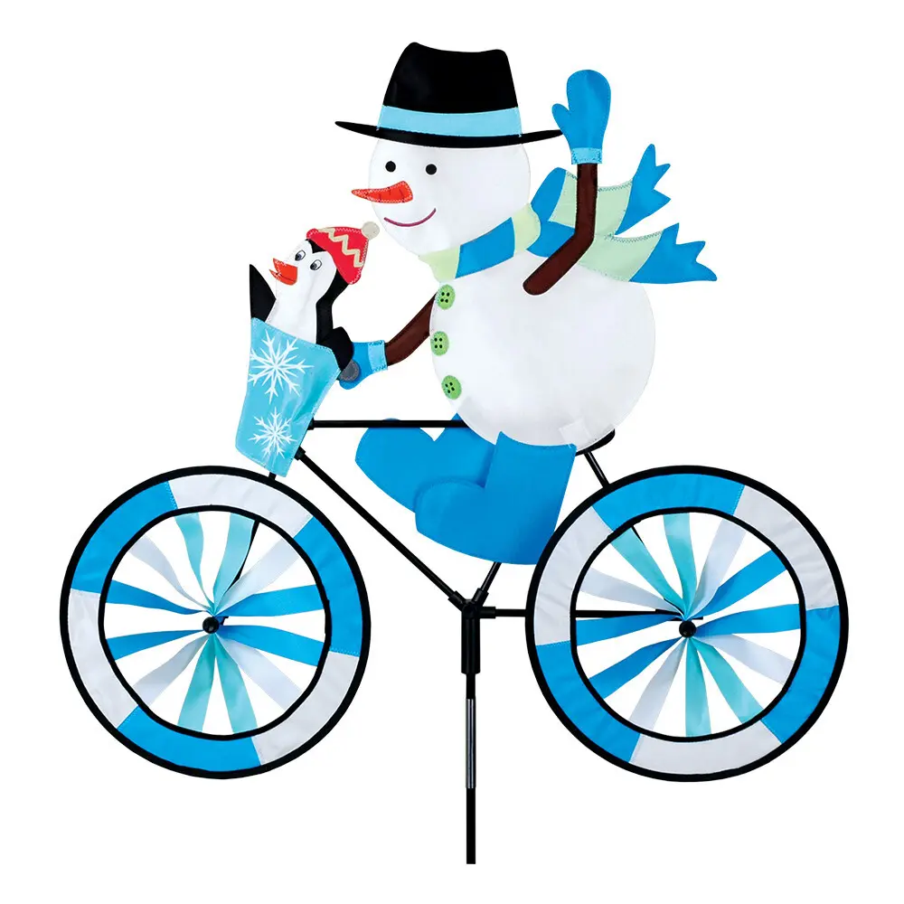 Wetterfahne Premier Kites Bike Spinner Snowman