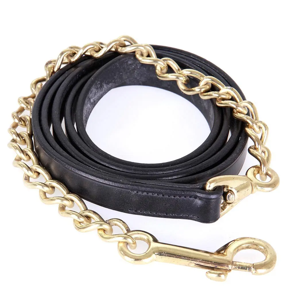 Presentation lanyard Premiere en cuir+chaine cuivre Premiere