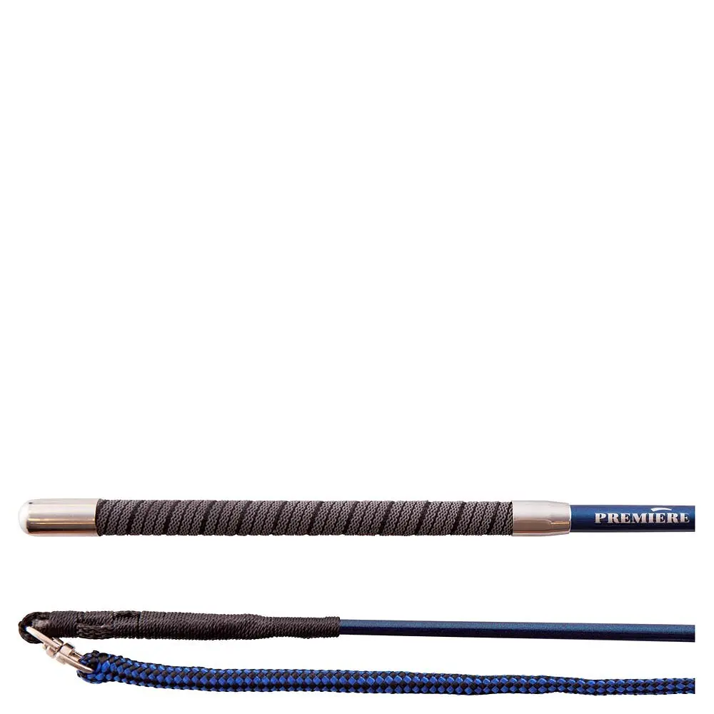 Metallic carbon riding crop with non-slip handle Premiere Leda