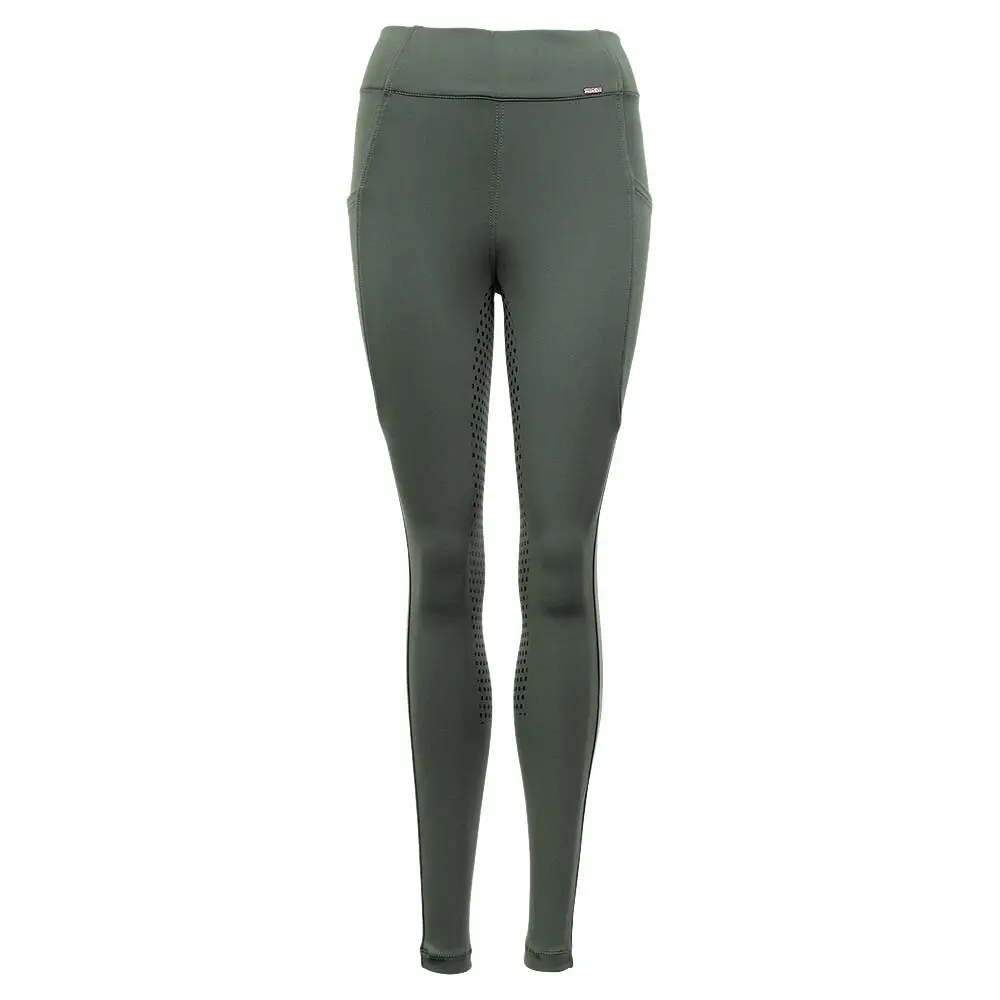 Leggins da equitazione full grip per bambina Premiere Bitterroot